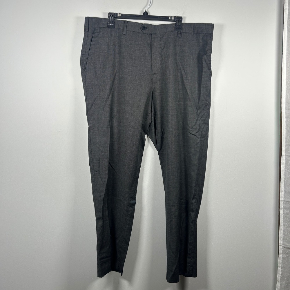 Banana Republic Dress Pants Mens 40L Grey Tailored Slim Wool Blend Nailhead
